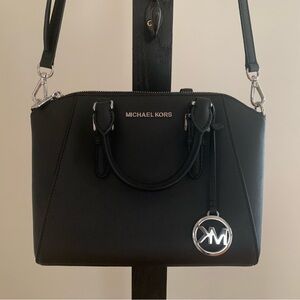 Michael Kors Black Satchel with Silver Hardware and Saffiano Leather
NWOT